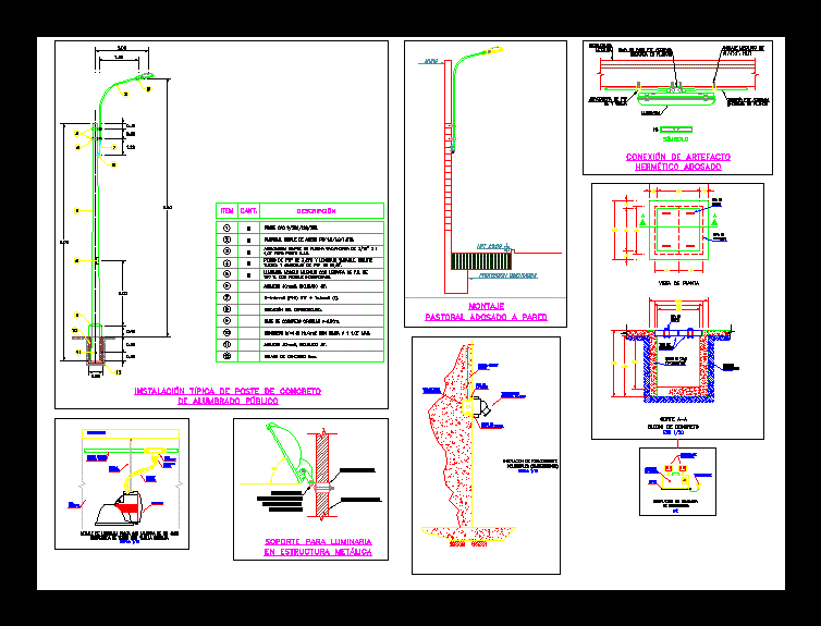 Lighting Structure DWG Section for AutoCAD • Designs CAD