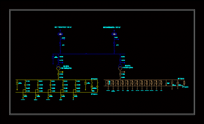 Line Diagram DWG Block for AutoCAD