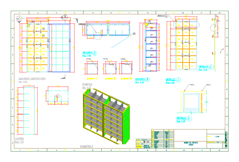 Locker DWG Block for AutoCAD