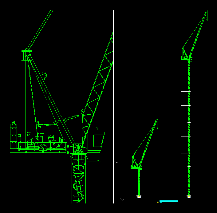 tower crane autocad block