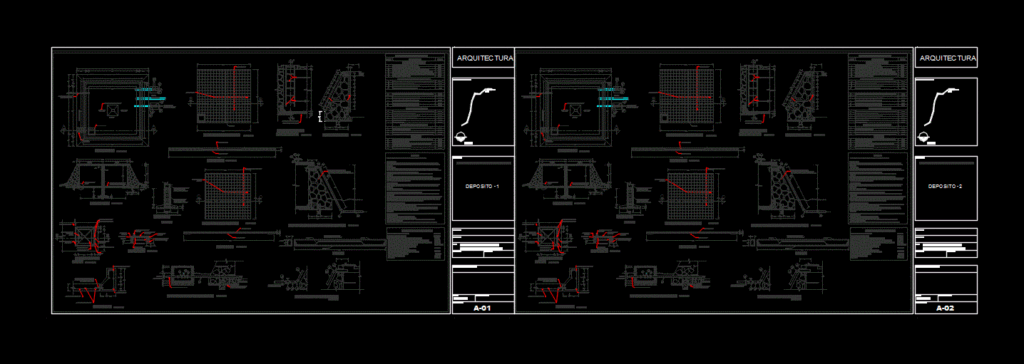 Mamposteria Tank DWG Section for AutoCAD