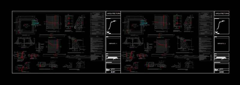 Mamposteria Tank DWG Section for AutoCAD