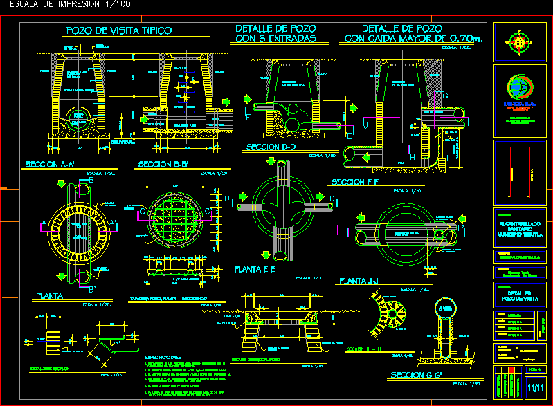 Manholes DWG Detail for AutoCAD • Designs CAD