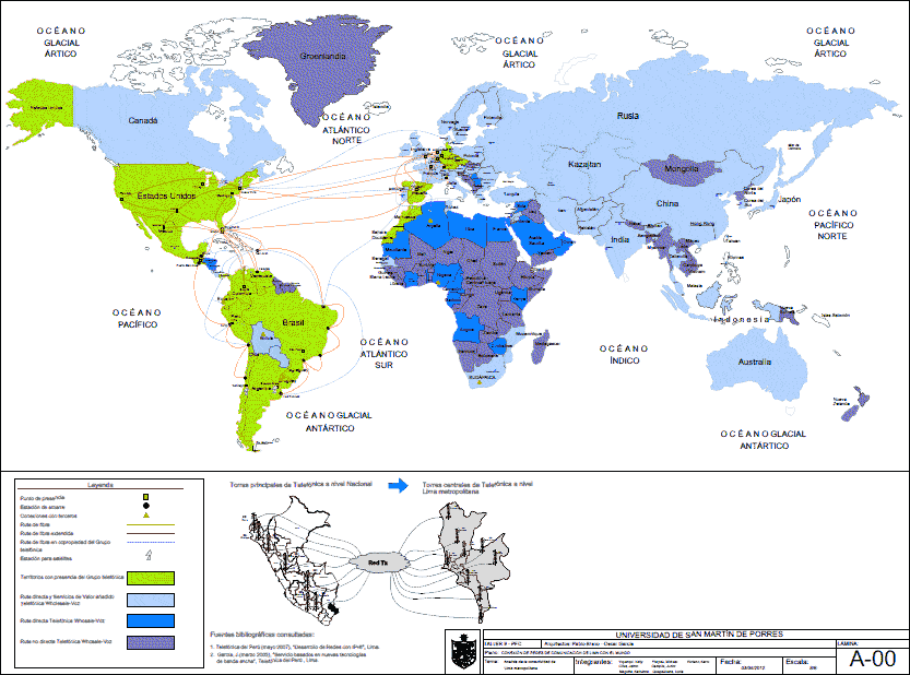 Map Communication Network Connection - World Map PDF (Document ...