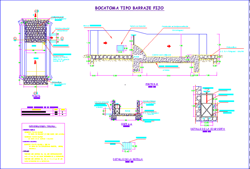 Map Intake DWG Plan for AutoCAD