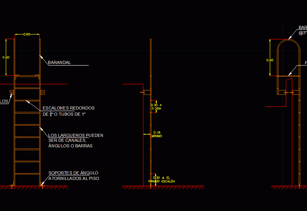 Marine Ladder DWG Block for AutoCAD • Designs CAD