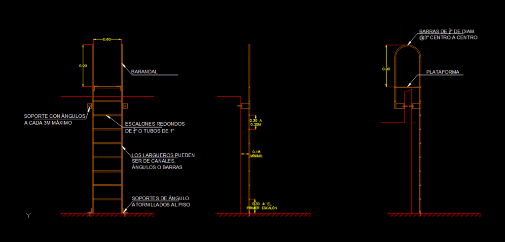 Marine Ladder DWG Block for AutoCAD