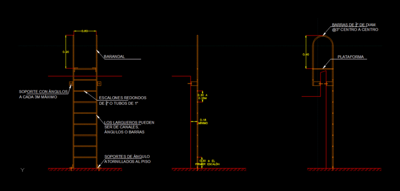 Marine Ladder DWG Block for AutoCAD