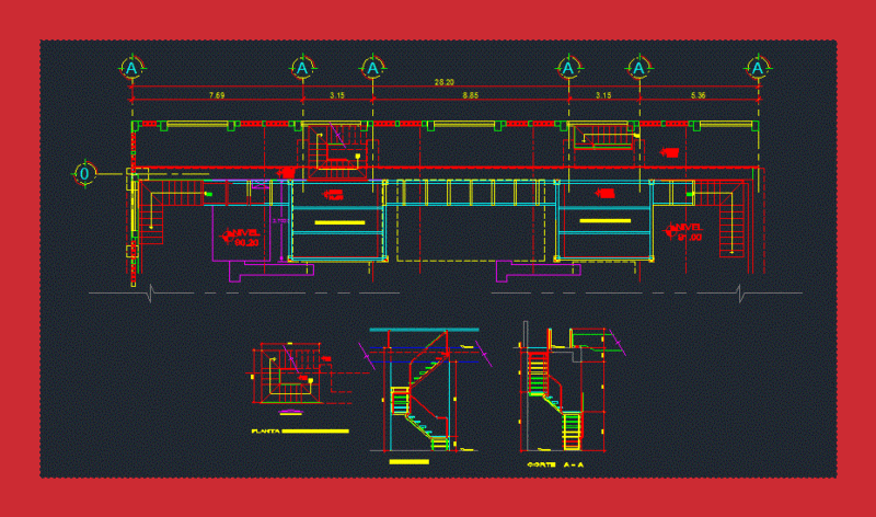Metal Bleachers DWG Block for AutoCAD