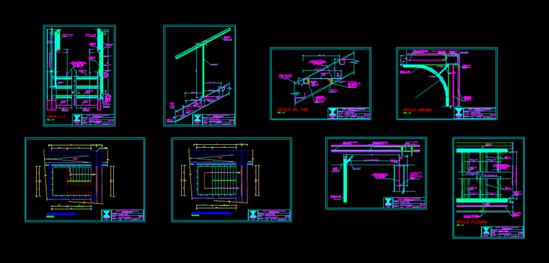 Metal Ladder – Details DWG Section for AutoCAD