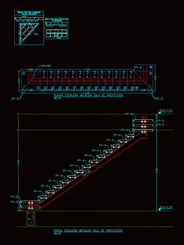 Metal Ladder DWG Detail for AutoCAD