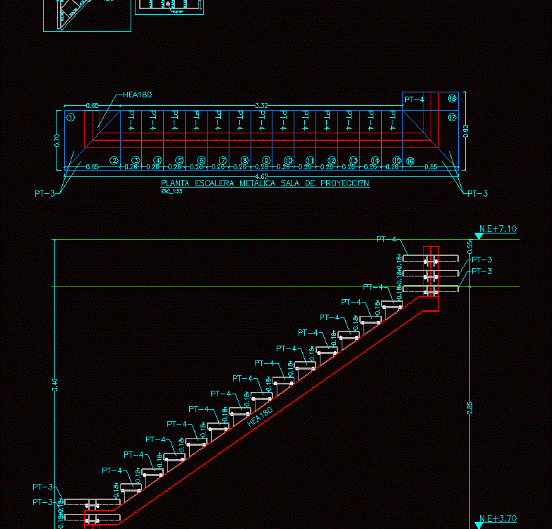 Metal Ladder DWG Detail for AutoCAD • Designs CAD