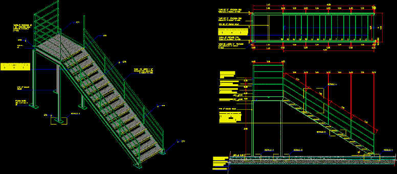 Metal Ladder DWG Plan for AutoCAD – Designs CAD