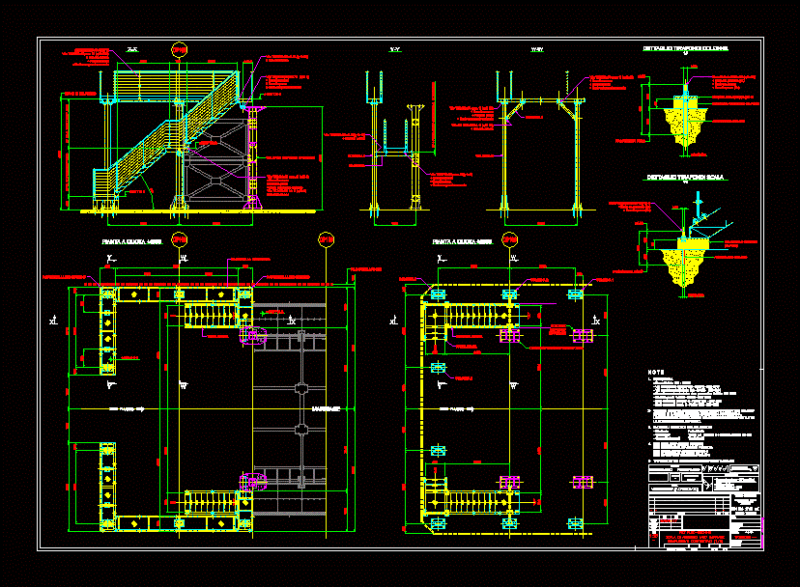 Metal Stairs DWG Block for AutoCAD