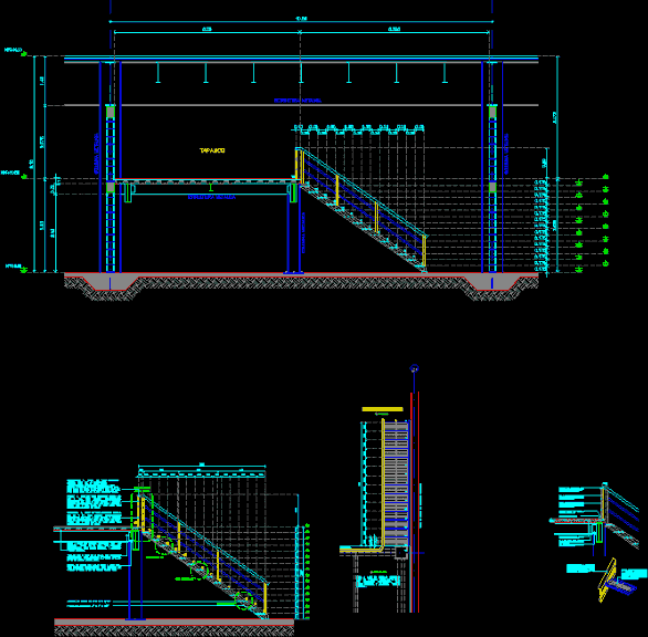 Metal Stairs DWG Detail for AutoCAD • Designs CAD