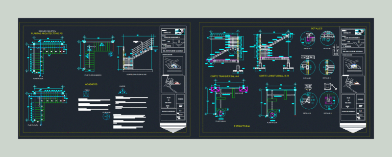 Metal Stairs DWG Section for AutoCAD