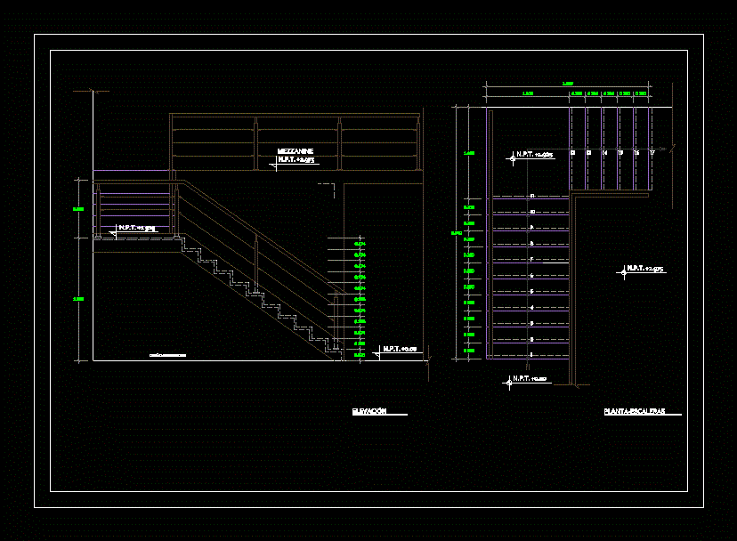 Metallic Ladder DWG Block for AutoCAD • Designs CAD