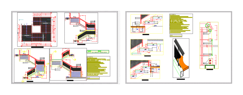 Metallic Stair Detail DWG Detail for AutoCAD