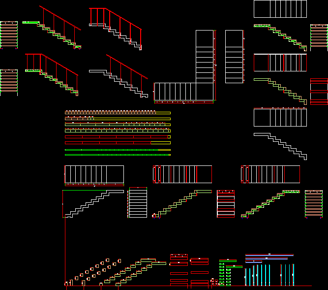 Metallic Stair Details DWG Detail for AutoCAD • Designs CAD