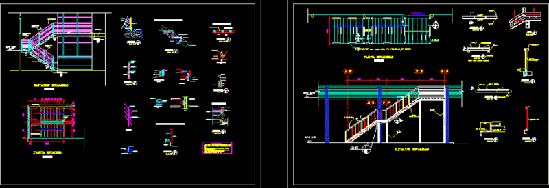 Metallic Stair DWG Detail for AutoCAD