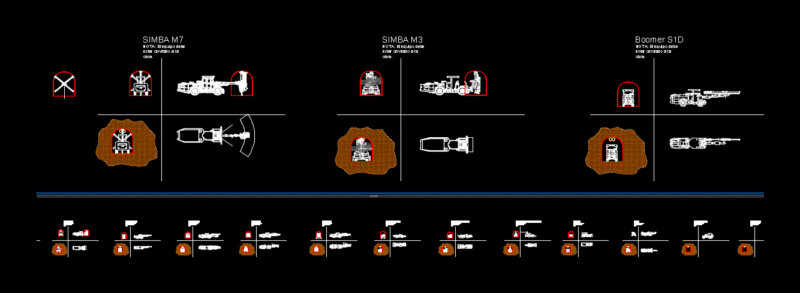 Mining Equipment 2D DWG Plan for AutoCAD