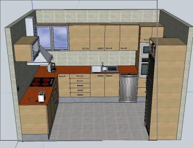 Modern Kitchen 3D SKP Model for SketchUp