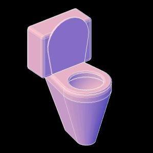 Modern Toilet 3D DWG Model for AutoCAD