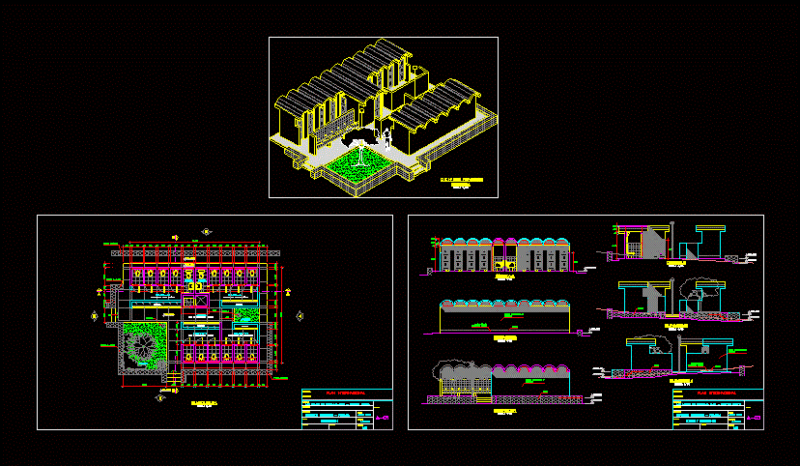 Module Hygiene Services DWG Section for AutoCAD