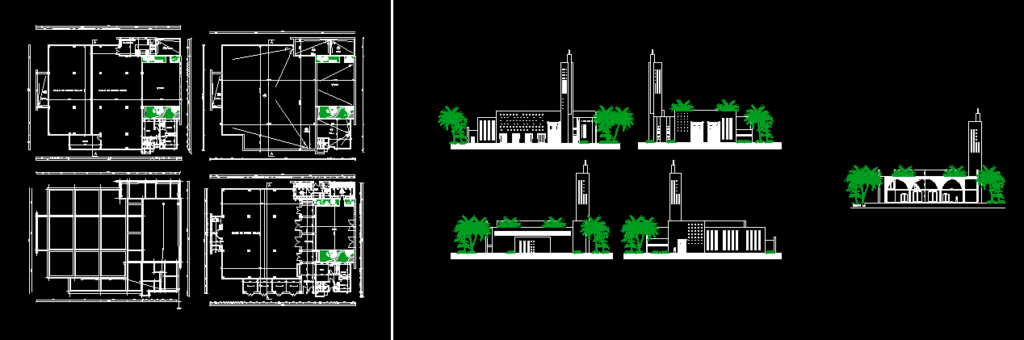 Mosque DWG Block for AutoCAD