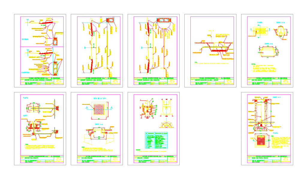 Network Water Distribution DWG Block for AutoCAD