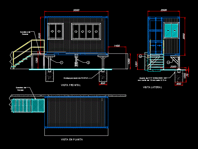 Autocad drawing iso container