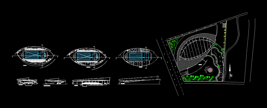 Olympic Pool Design DWG Plan for AutoCAD