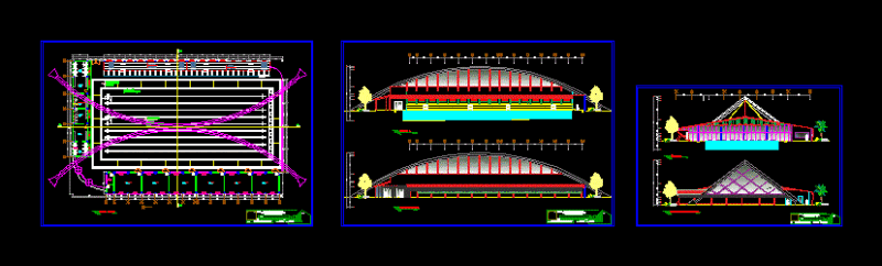 Olympic Pool DWG Section for AutoCAD
