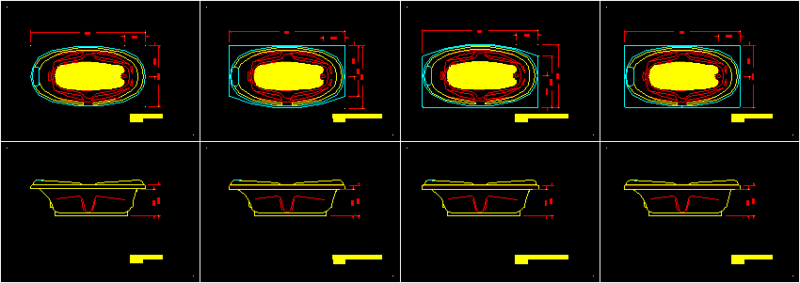 Oval Bath Tubs DWG Block for AutoCAD