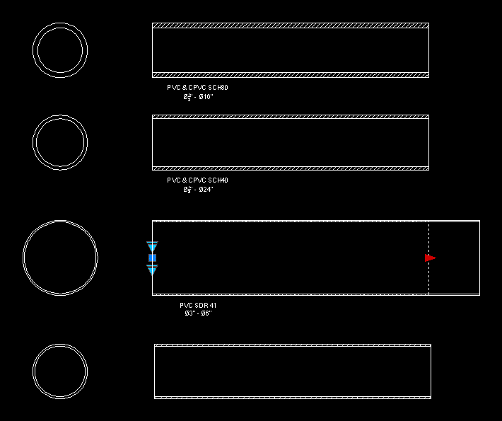 Parametric Pvc And Cpvc Pipes DWG Section for AutoCAD • DesignsCAD