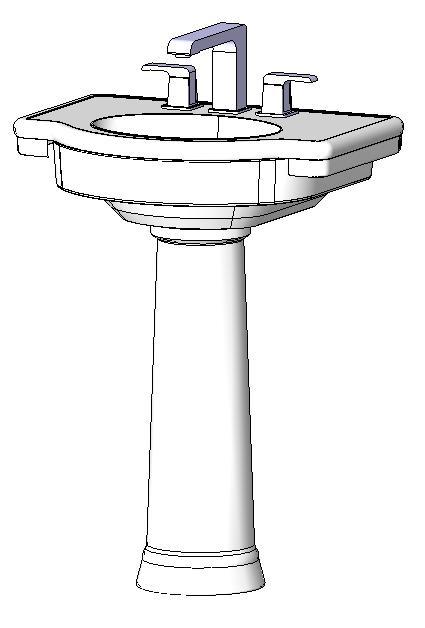 Pedestal Sink 3D RFA Model
