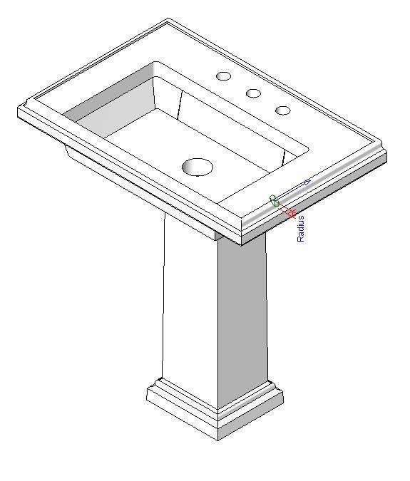 Pedestal Sink 3D RFA Model