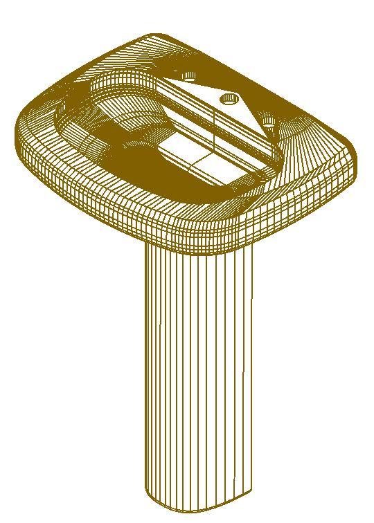 Pedestal Sink Basin 3D RFA Model