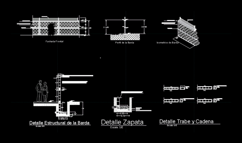 Perimeter Detail Barda DWG Detail for AutoCAD