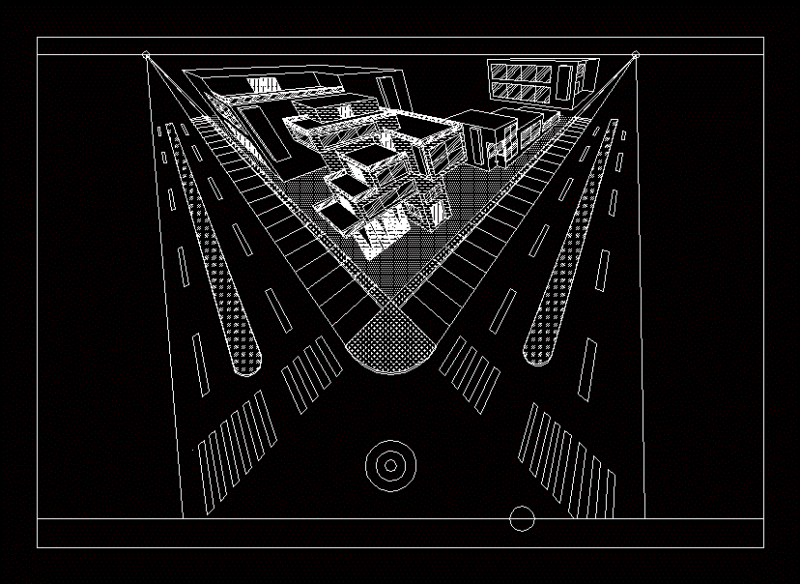 Perspective 3 Vanishing Points DWG Block for AutoCAD