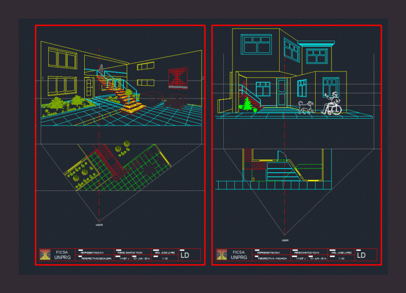 Perspective Perspectives DWG Block for AutoCAD