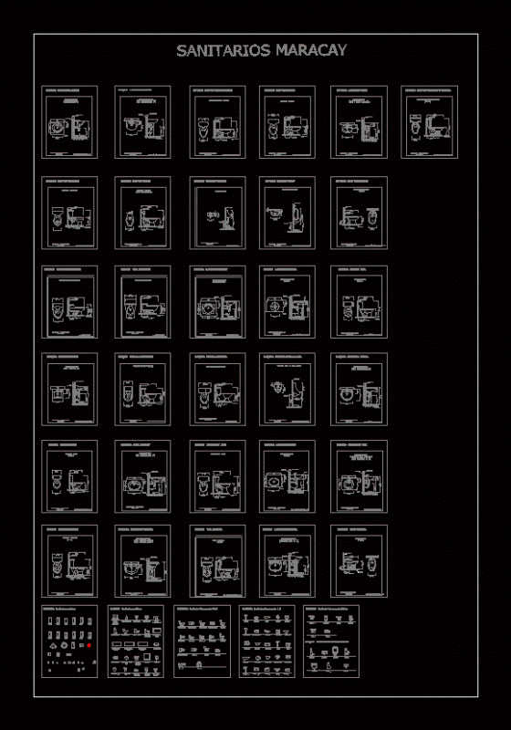 Piezas Sanitarias DWG Block for AutoCAD