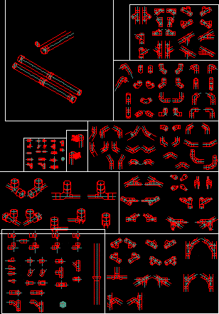 pipe cad block CAD for DWG AutoCAD Equipment  Designs Block Pipe Fittings â€¢