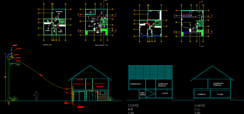 Plano Electricity DWG Block for AutoCAD