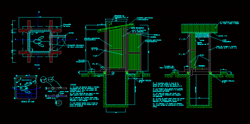 Plano Latrine DWG Detail for AutoCAD