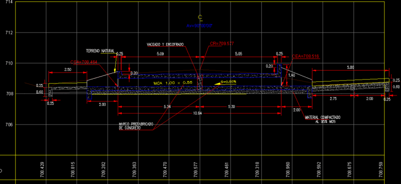 Plano Sewer DWG Section for AutoCAD