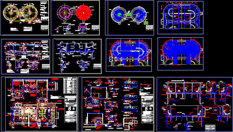 Plant Treatment Of Waters DWG Block for AutoCAD