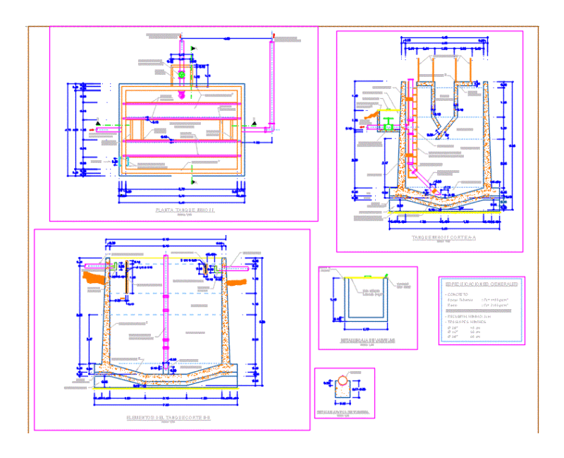 Plant Wastewater Treatment DWG Plan for AutoCAD