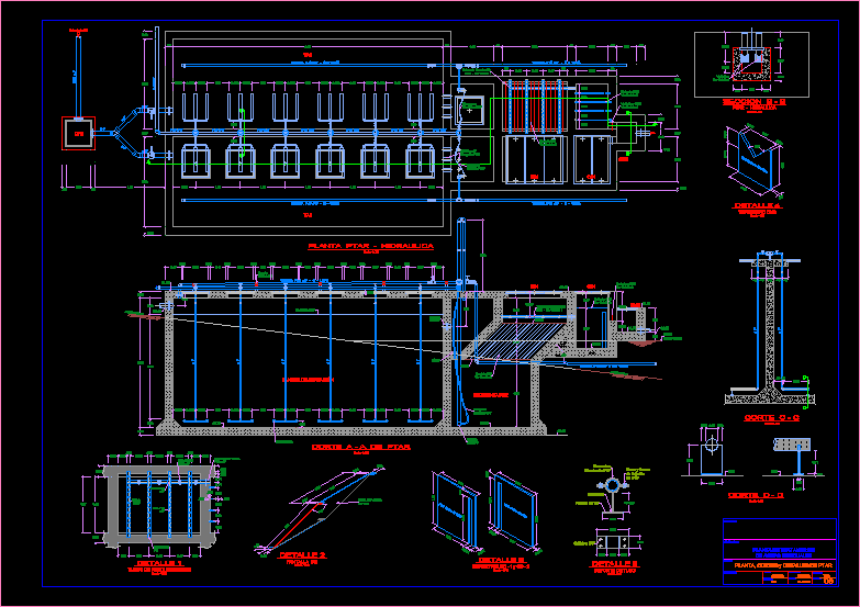 Plant Wastewater Treatment DWG Section for AutoCAD ... process flow diagram dwg 