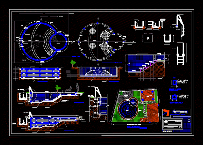 Pool – Circular Pool DWG Full Project for AutoCAD